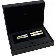 Steelpen Santana Dolma & Tükenmez Kalem Seti Krom Altın 7284