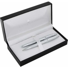 Steelpen Venüs Desenli Krom Dolma & Tükenmez Kalem Seti 175DT