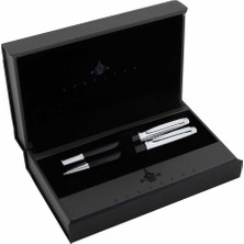 Steelpen World Dolma &tükenmez Kalem Seti Krom Siyah 2710