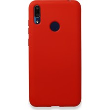 Nevarium Huawei Y7 2019 Kılıf Silikon Içi Kadife Nano - Kırmızı