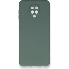 Nevarium Xiaomi Redmi Note 9 Pro Kılıf Silikon Içi Kadife Nano - Koyu Yeşil
