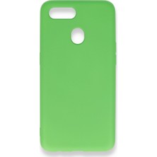 Nevarium Oppo A12 Kılıf Silikon Içi Kadife Nano - Yeşil