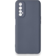 Nevarium Realme 7 Kılıf Silikon Içi Kadife Nano - Gri