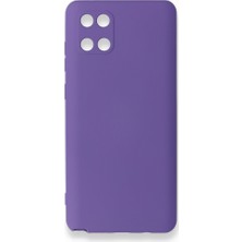 Nevarium Samsung Galaxy Note 10 Lite Kılıf Silikon Içi Kadife Nano - Mor