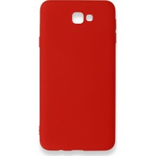 Nevarium Samsung Galaxy J7 Prime Kılıf Silikon Içi Kadife Nano - Kırmızı
