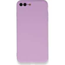 Nevarium Apple iPhone 8 Plus Kamera Korumalı Kılıf Silikon Içi Kadife Nano - Koyu Pembe