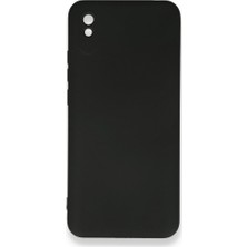 Nevarium Xiaomi Redmi 9A Kılıf Silikon Içi Kadife Nano - Siyah