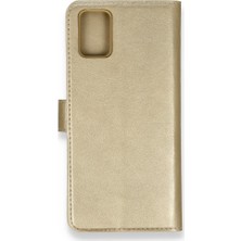 Nevarium Samsung Galaxy A31 Kılıf Kapaklı Cüzdan Standlı - Gold