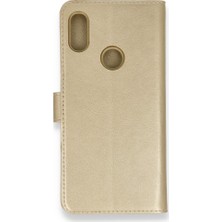 Nevarium Huawei Y6S Kılıf Kapaklı Cüzdan Standlı - Gold