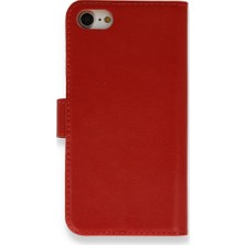 Nevarium Apple iPhone 7 Kılıf Kapaklı Cüzdan Standlı - Kırmızı