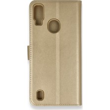 Nevarium Reeder P13 Blue Kılıf Kapaklı Cüzdan Standlı - Gold