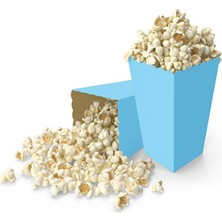 My Paper Craft Açık Mavi Popcorn Mısır Kutusu 8 Adet