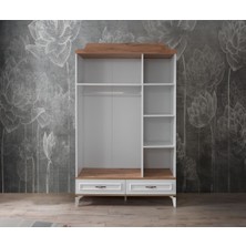 Modern Trend 3 Kapılı 2 Çekmeceli Gardrop Elbise Dolabı 130x55x212cm