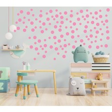 Lizpo Decor 5 cm ve 2,5 cm Toplam 400 Adet Yuvarlak 2,5 cm Dekoratif Çocuk Odası Duvar Sticker Yapıştırma