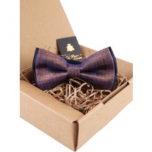 Kravatkolik Safran Ekose Desen Papyon P1487