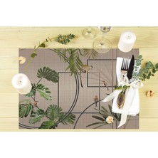 Adawall Home Modern Geometrik Kumaş Amerikan Servis 4'lü Set 35X50CM