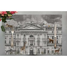 Adawall Home Zoo Design Kumaş Amerikan Servis 4'lü Set 35X50CM