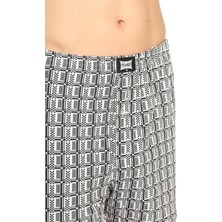 Tutku 3'lü Paket Desenli %100 Pamuk Erkek Boxer