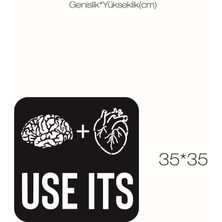 Hellove Use It Brain + Heart Beynini ve Kalbini Kullan Duvar Tablosu Ahşap Duvar Yazıs