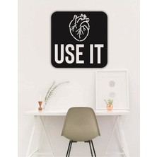Hellove Use It Heart Kalbini Kullan Duvar Tablosu Ahşap Duvar Yazısı Lazer Duvar Süsü