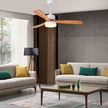 Fancium LED Aydınlatmalı Uzaktan Kumandalı Beyaz Tavan Vantilatörü DKF-301