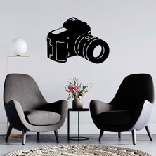 Deko Gonya Fotoğraf Makinası Temalı   Ahşap Tablo