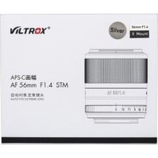 Viltrox Af 56MM F/1.4 Xf Lens Silver (Fujifilm X)