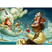 Güven Serigrafi Salvador Dali 4 1000 Parça Ahşap Puzzle Yapboz