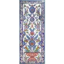 Can Seramik - 40*100 Cm. El Dekoru Iznik Çini Pano