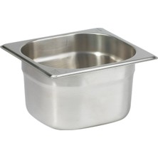 Natsan-Paslanmaz Çelik Gastronom Küvet Gn 1/6-100 (17,6 x 16,2 x 10 Cm)