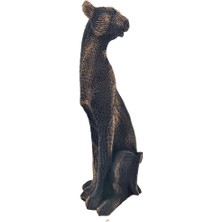 Hd Marketim Modern Dekoratif Leopar Biblo Masaüstü Süsü Siyah Renk