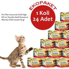 Pro Plan Proplan Gourmet Gold Sığır Etli Tavuklu Kedi Konservesi 85 gr 24 Lü