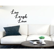 Bk Gift Live Laugh Love Ahşap Duvar Yazısı-1