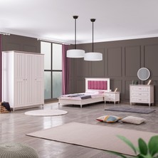 Setay Ezgi Genç Odası Takımı - Dolap, Karyola, Komodin, Şifonyer