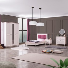 Setay Ezgi Genç Odası Takımı - Dolap, Karyola, Komodin, Şifonyer