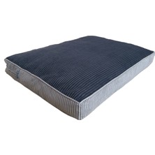 Viscopet Lüks Visco Dolgulu Kaymaz Tabanlı Yıkanabilir Kedi Köpek Yatağı  L 85 x 125 x 10 cm  Siyah Gri
