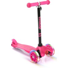 Rookie Pembe Işıklı 3 Tekerlekli  Scooter