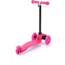 Rookie Pembe Işıklı 3 Tekerlekli  Scooter