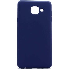 noktaks - Samsung Galaxy J7 Max - Kılıf Mat Soft Premier Silikon Kapak - Lacivert - T1655