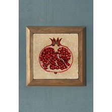 Oscar Stone Bereket Narı-Masif Çerçeveli  Taş Tablo-Wall Decor- Oscar Stone Decor 28X28 cm