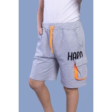 Toontoy Kids Kids  Erkek Çocuk Beli Ayarlanabilir Cep Detaylı Baskılı Şort