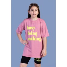 Toontoy Kids Kız Çocuk Neon Baskılı Taytlı Takım