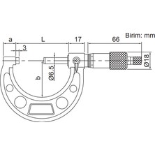 Insize 3203-25A Dış Çap Mikrometre