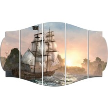 Renkselart Korsan Gemisi Deniz Mdf TABLO-1353 (Model C)