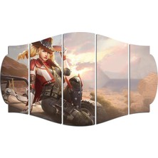 Renkselart Pubg Cowgırl Mdf TABLO-3329 (Model C)