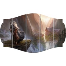 Renkselart Yüzüklerin Efendisi Ayrık Vadi Gandalf Mdf TABLO-3055 (Model C)