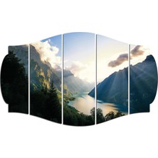 Renkselart Dağ Manzarası Mdf TABLO-3294 (Model C)