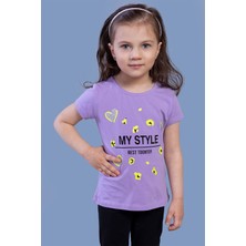 Toontoy Kids Toontoy Kız Çocuk Kalp Baskılı Tişört