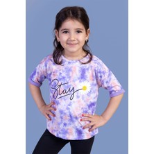 Toontoy Kids Toontoy Kız Çocuk Batik Desenli Baskılı Tişört