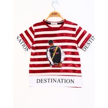 Toontoy Kids Toontoy Erkek Çocuk Komple Çizgi Desenli Baskılı Tişört